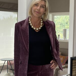 Blazer velours lisse
