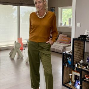 Pantalon kaki imprimé