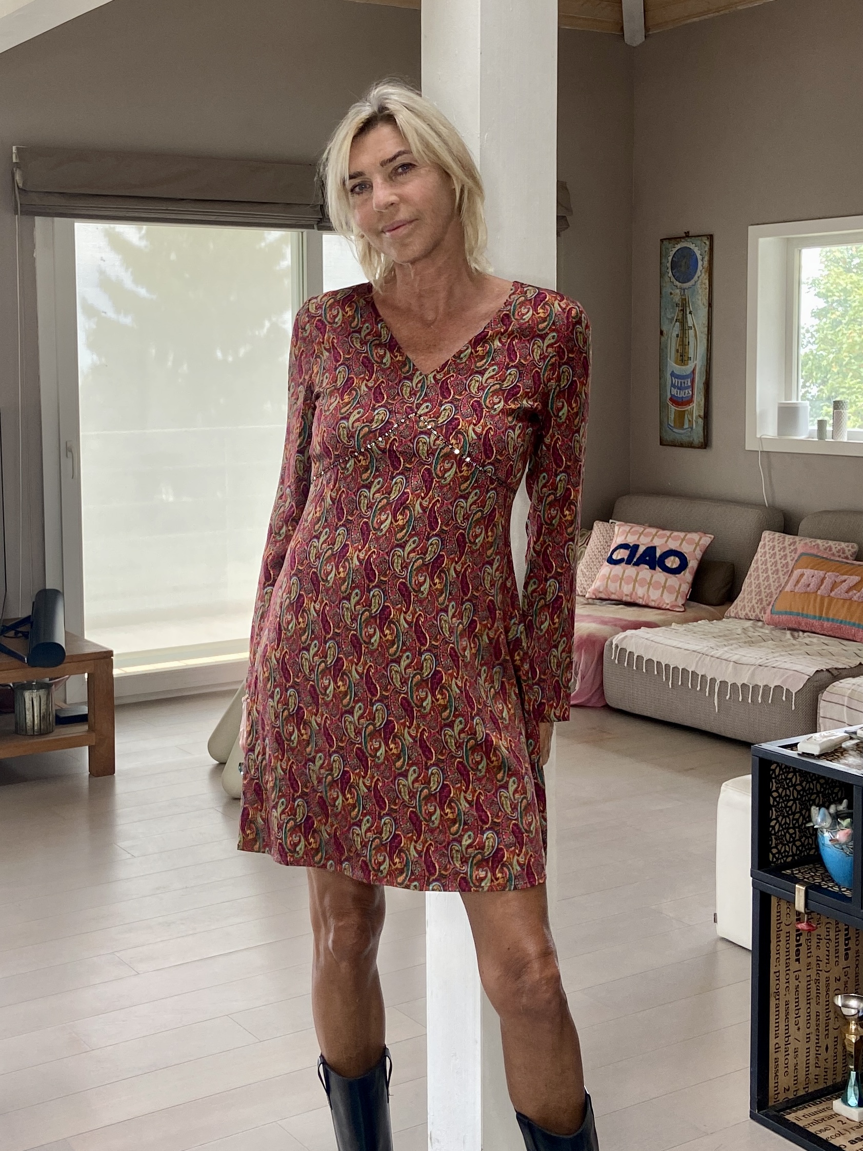 Robe imprimée cachemire