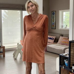 Robe imprimée orange
